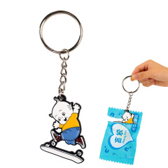 Wholesale Ecofriendly Durable Zinc Alloy Pocket Small Two Sided Dog Initial Keychain Bulk