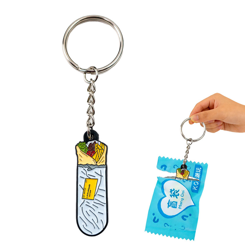 Custom Cute Mini Surprise Gifts Thick Metal Blind Bag Keychain