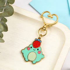 Wholesale Customizable Debossed Color logo Metal Tourism Keychain