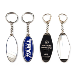 Cheap Free Design Cute Small Mini Polished Keyring Pocket Mirror Keychain