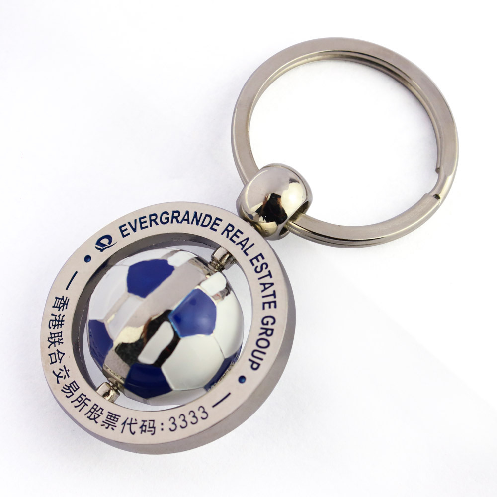 Wholesale Custom 3D Mini Soccer Ball Accessories Key Ring Customized Football Club Logo Key Rings