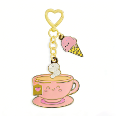 Low Moq Tiny Metal Handle Connector Lock Keychain Colorful
