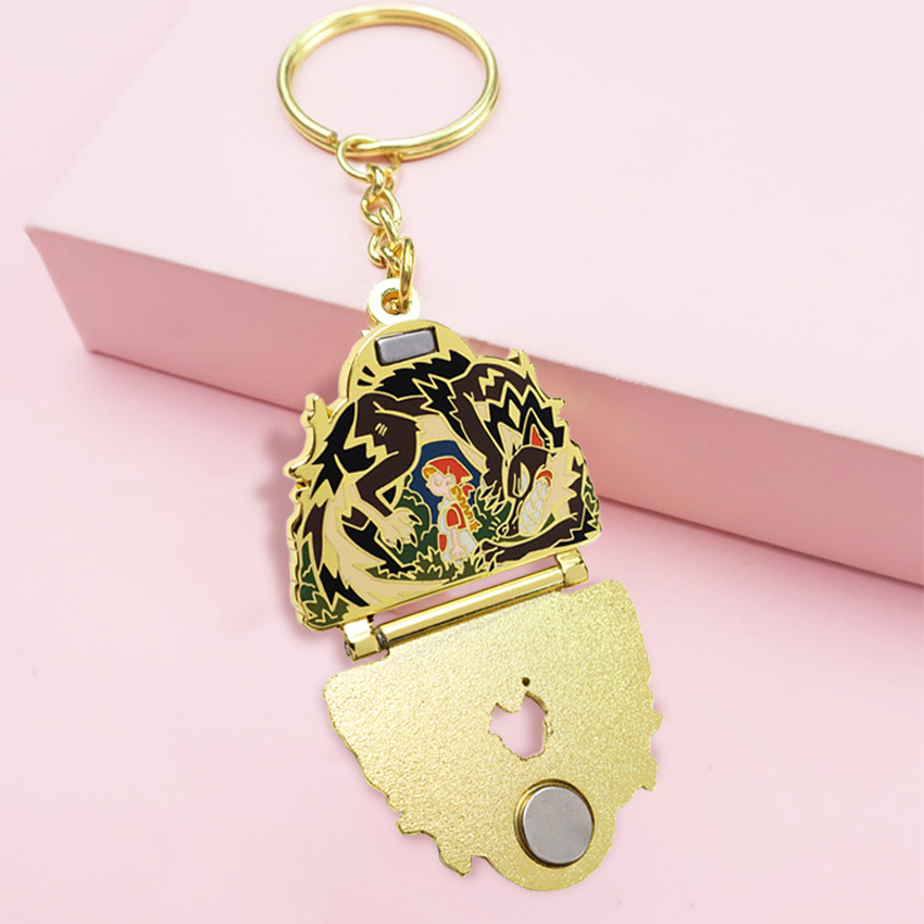 Fast Custom Metal Hardware Picture Molded Camel Foldable Keychain Wholesale