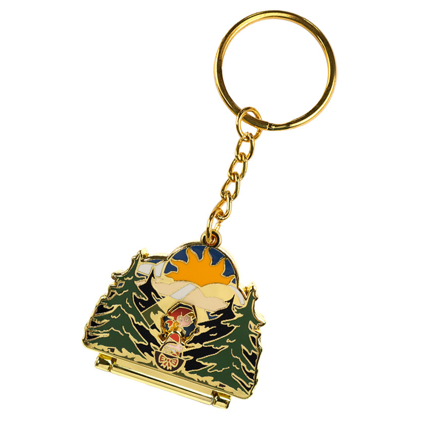 Fast Custom Metal Hardware Picture Molded Camel Foldable Keychain Wholesale