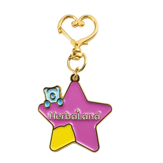 Wholesale Customizable Debossed Color logo Metal Tourism Keychain
