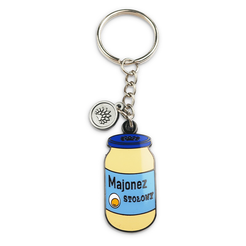 Unique Custom Hook Key Chains Decoration Bag Glue Keychain Pendant Doming Metal Double Side