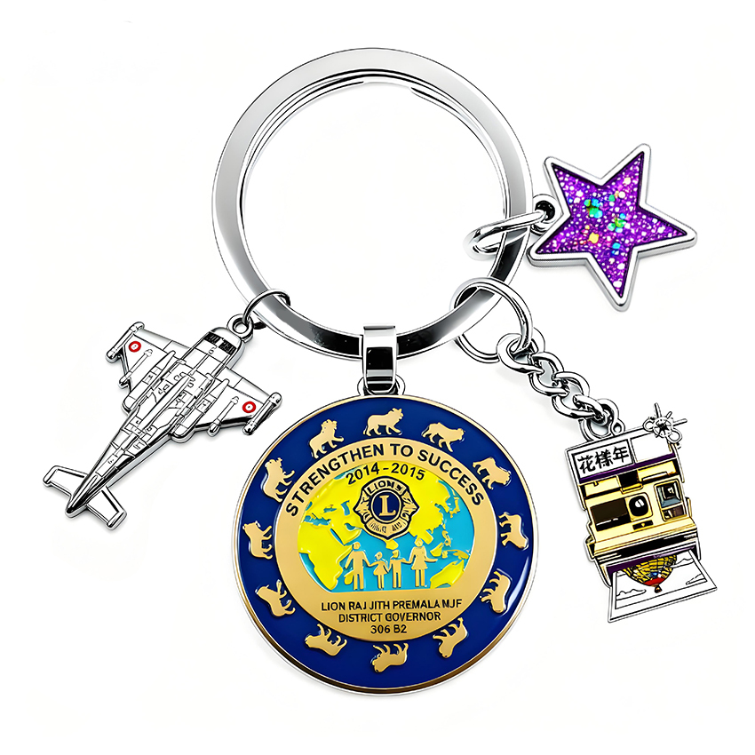 Personalised Name Keyring Custom Decorative Airplane Charms Metal Keychain Mechanical