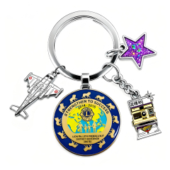Personalised Name Keyring Custom Decorative Airplane Charms Metal Keychain Mechanical