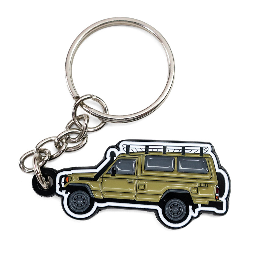 Personalized Cheap Factory Custom Car Club Emblem Keychain License Plate Keyring