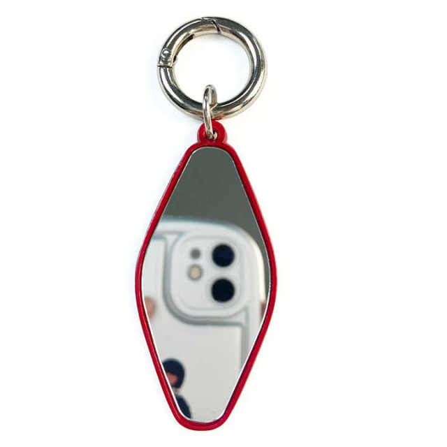 Fast Custom Popular 2025 Acssesoriess Cute Metal Key Chains Makeup Mirror Custom