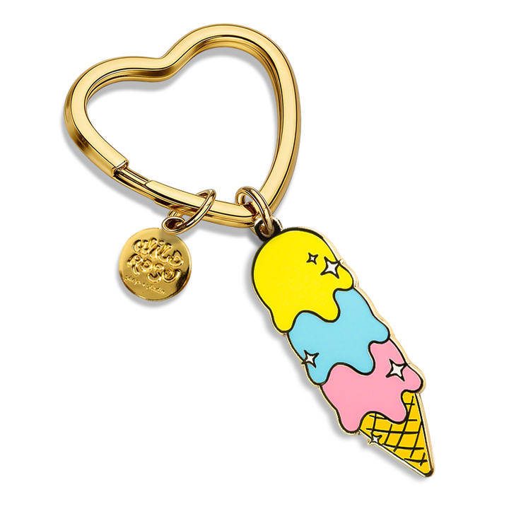 Factory Marking Gold Color Stylish Metal Badge Keychain