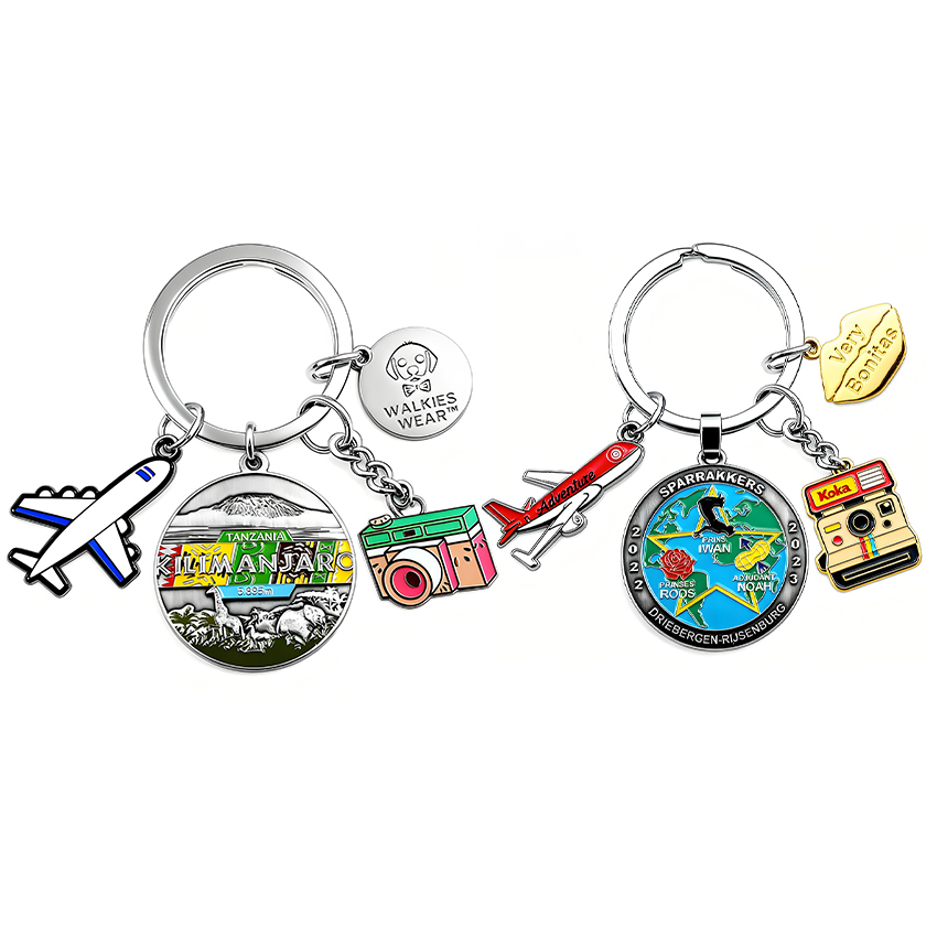 Personalised Name Keyring Custom Decorative Airplane Charms Metal Keychain Mechanical