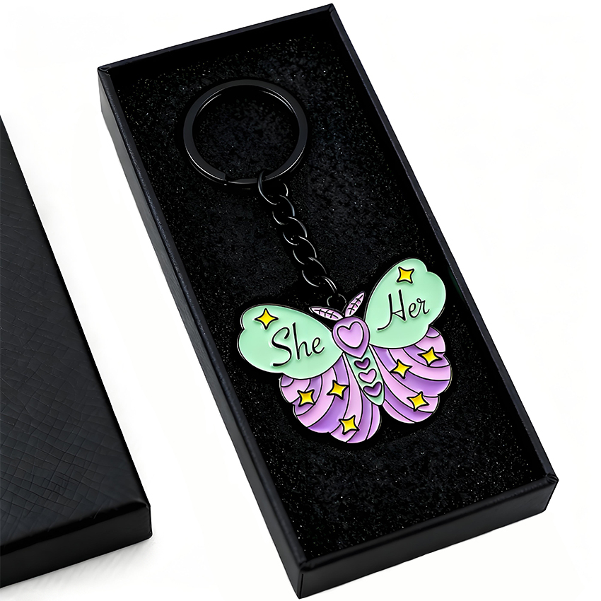 Fast Custom Colourful butterfly Keyring Multicolour Lobster Key Chains Custom logo for Brand