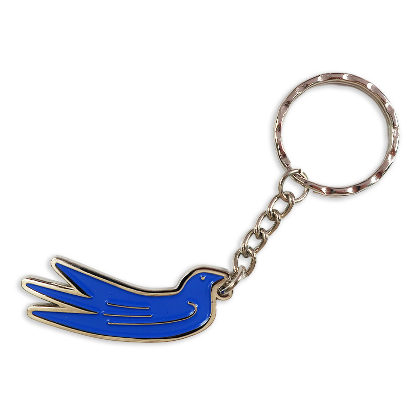 New Trendy Custom Dye Black Color Keyring Diy Metal Anime Digital butterfly Keychains