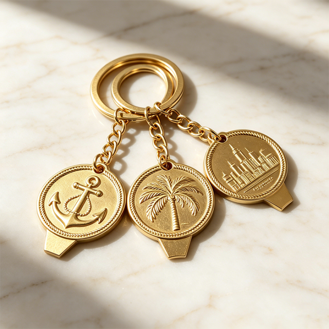 Bespoke Luxury Celestial Keychain Bottle Opener Custom 3D Relief Moon Stars Key Ring Commemorative Souvenir for Brand Promotion
