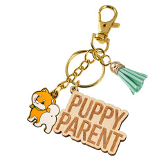 Cheap Custom Wood Name Print Metal Souvenir Keychain Keyrings with logo