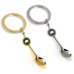 High Quality Custom Souvenirs Gift Shape painted 2d Keyring Metal Mini Spoon Keychain