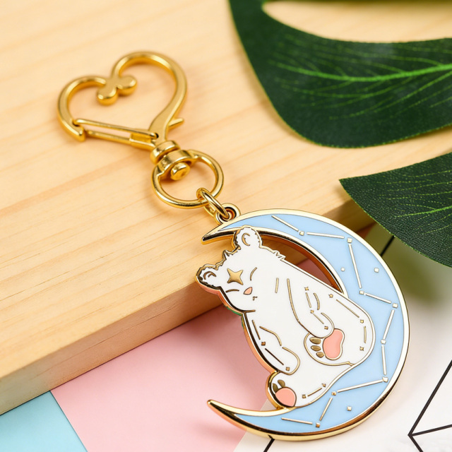 Wholesale Customizable Debossed Color logo Metal Tourism Keychain