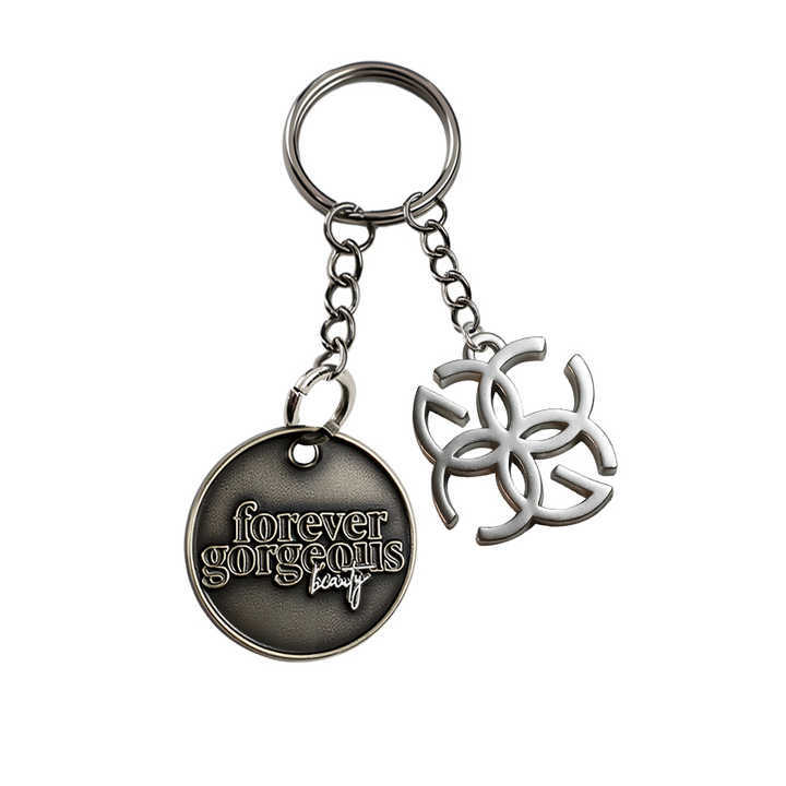 Marketing Promotional Oem Digital Round Advertising Business Name Small Keyring