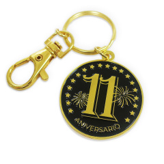 Custom logo Star Clip Metal Pendant Tag Keychain Keyring Box with logo