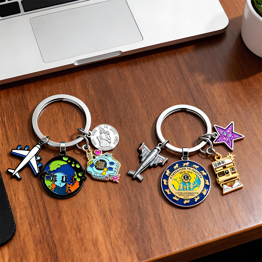 Cheap Mold Fee Custom Handmade Keyring Digital Camera Stainless Steel Keychain Cute Bag Charms