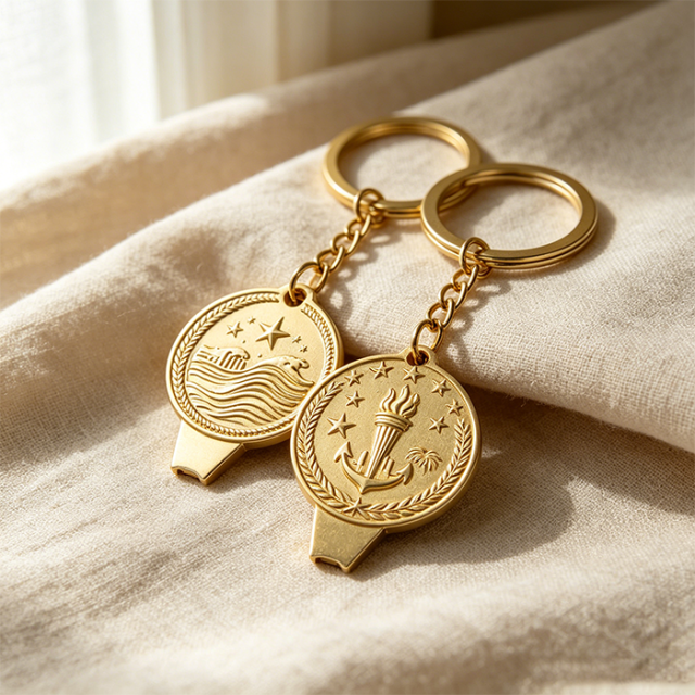 Bespoke Luxury Celestial Keychain Bottle Opener Custom 3D Relief Moon Stars Key Ring Commemorative Souvenir for Brand Promotion