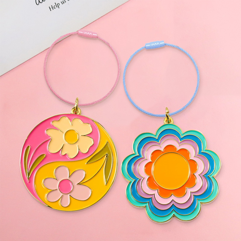Cute Aesthetic Key Chain Personalised Stainless Steel Metal butterfly Keyring Custom logo