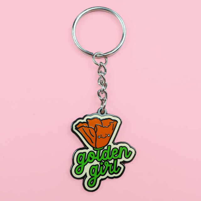 Unique Custom Hook Key Chains Decoration Bag Glue Keychain Pendant Doming Metal Double Side