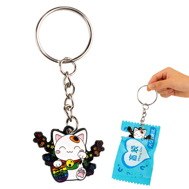 Wholesale Ecofriendly Durable Zinc Alloy Pocket Small Two Sided Dog Initial Keychain Bulk