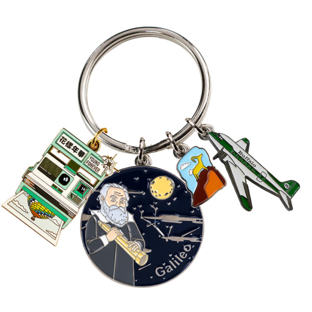 Marketing Promotional Oem Digital Round Advertising Business Name Small Keyring