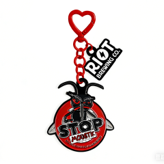 New Oem Rotating Metal logo protection Keychain Display Wholesale