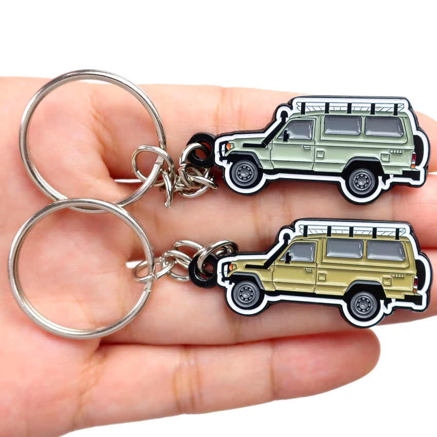 Personalized Cheap Factory Custom Car Club Emblem Keychain License Plate Keyring
