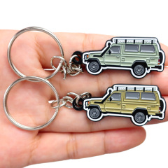 Personalized Cheap Factory Custom Car Club Emblem Keychain License Plate Keyring