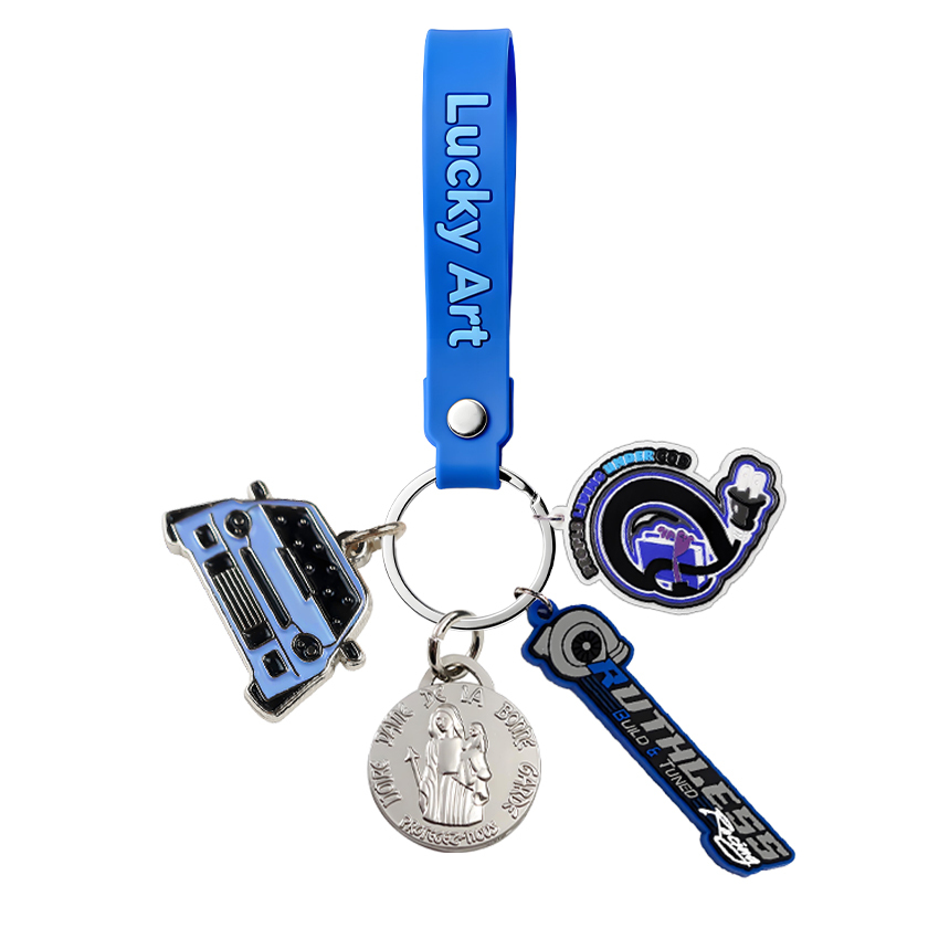 Wholesale Silicone Bracelet Lanyard Keychain Anime Bag Charm Hanging Wrist Strap Oem