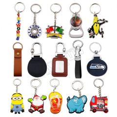 No Minimum Wholesale Personalized logo Brand Name Key Ring Chain Tag Custom Keychain