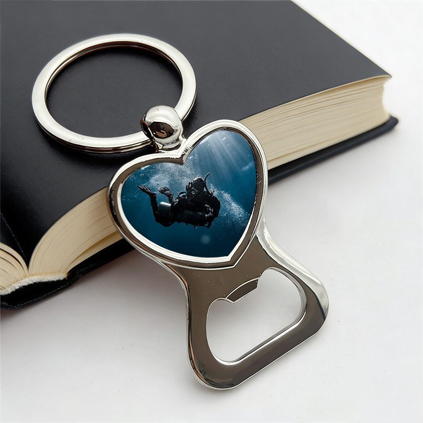 Factory Fast Custom Metal Bottle Opener Heart Photo Epoxy Keychain Metal Mold Frame Manufacturer