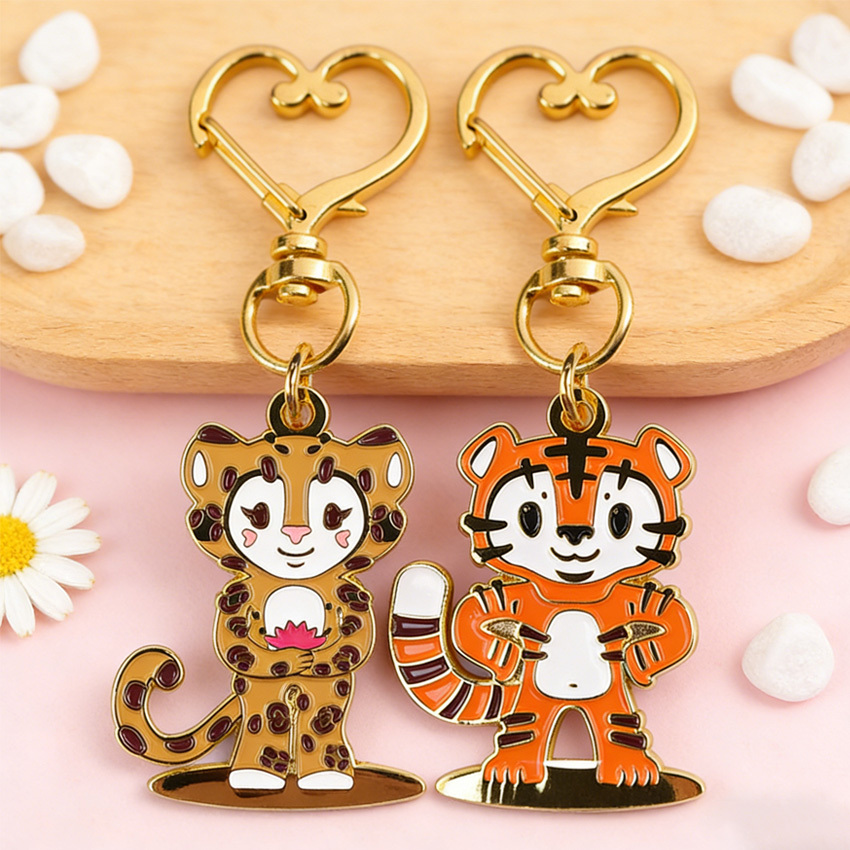 Wholesale Customizable Debossed Color logo Metal Tourism Keychain