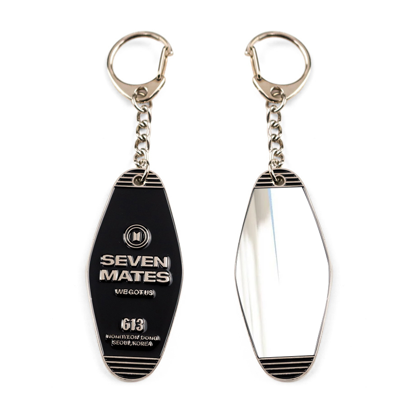 Cheap Free Design Cute Small Mini Polished Keyring Pocket Mirror Keychain