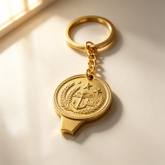 Bespoke Luxury Celestial Keychain Bottle Opener Custom 3D Relief Moon Stars Key Ring Commemorative Souvenir for Brand Promotion