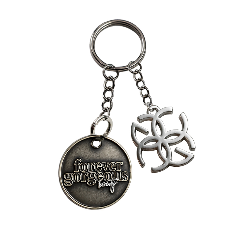 Marketing Promotional Oem Digital Round Advertising Business Name Small Keyring