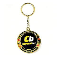 New Design Custom logo Poker Chip Metal Souvenir Keychain