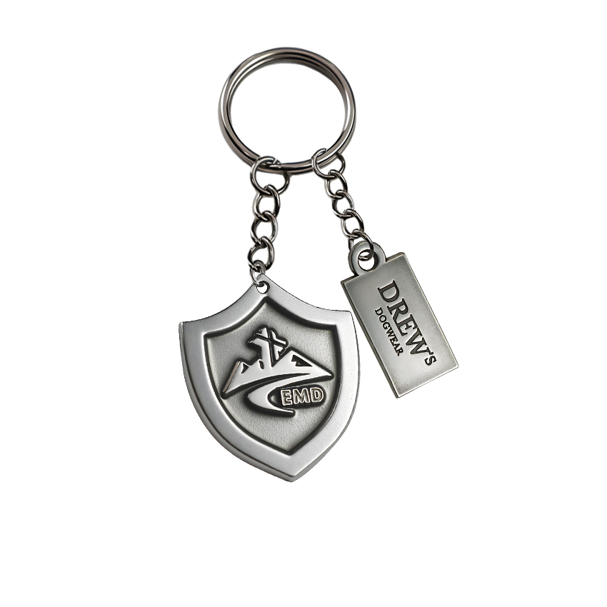 Wholesale Plain Stainless Steel Couple Charm Keyrings Sublimation Double Sided Keychain Charms Small