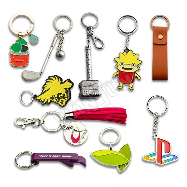 No Minimum Wholesale Personalized logo Brand Name Key Ring Chain Tag Custom Keychain