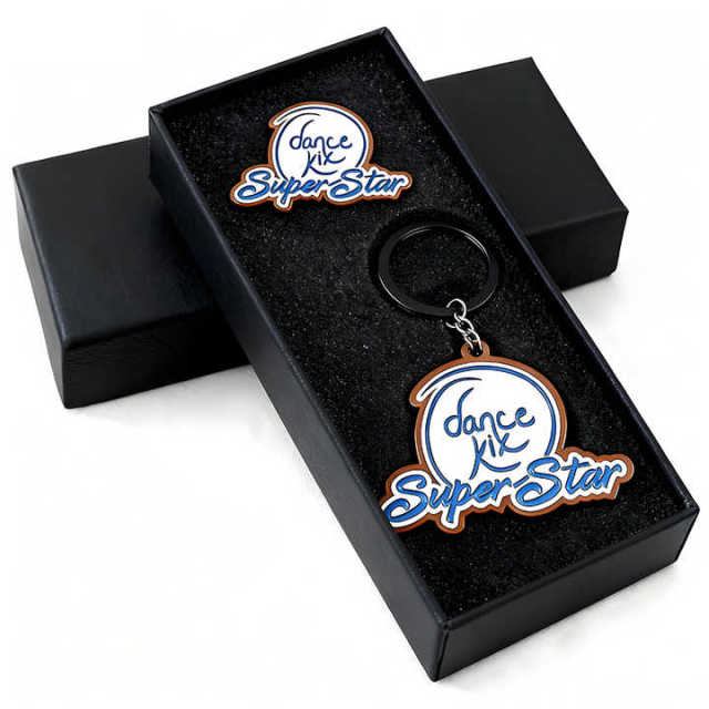 Funny Free Design logo Alloy Key Chain Rings Keyring Gift Box Packaging for Charms