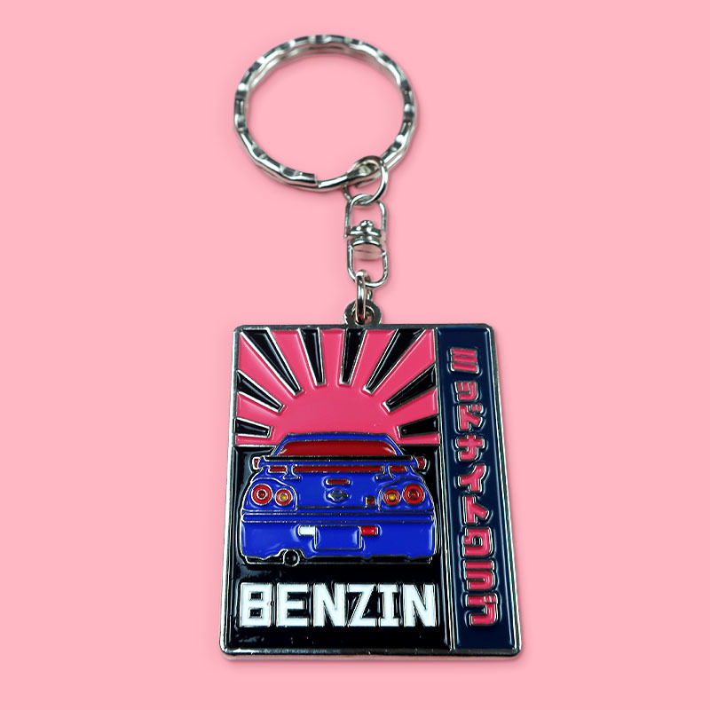 Personalized Cheap Factory Custom Car Club Emblem Keychain License Plate Keyring