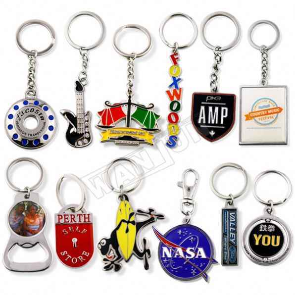 No Minimum Wholesale Personalized logo Brand Name Key Ring Chain Tag Custom Keychain