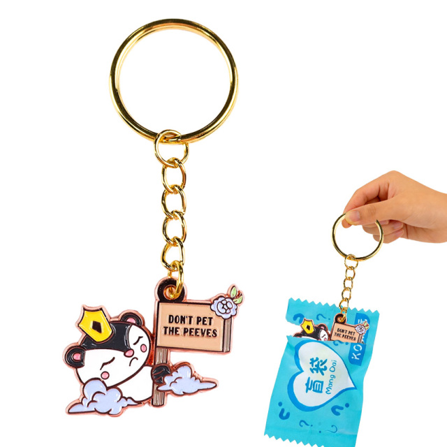Custom Cute Mini Surprise Gifts Thick Metal Blind Bag Keychain