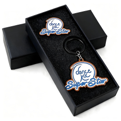 Funny Free Design logo Alloy Key Chain Rings Keyring Gift Box Packaging for Charms