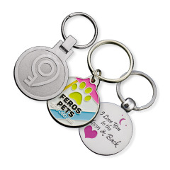 Custom Round Metal Keyring Sublimation Keychains Metal Round Metal Keychain Promotional Gift