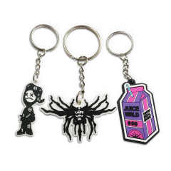 Wholesale Custom Cartoon 2d3d Soft Pvc Keychain Rubber Key Chains Silicone Keychain with logo
